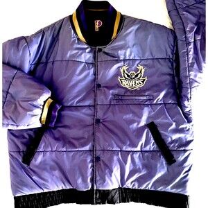 Vintage Men’s 1990’s Pro Player Baltimore Ravens Quilted Reversible Jacket XL